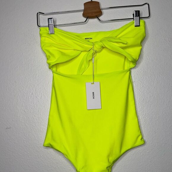 MIKOH Lana One Piece Swimsuit Yellow Size Small - Picture 4 of 8